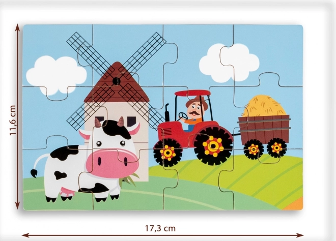 Puzzle in legno - vita in campagna