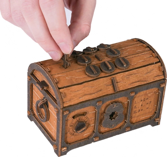 Treasure Chest Escape Room Puzzle 3D in Legno