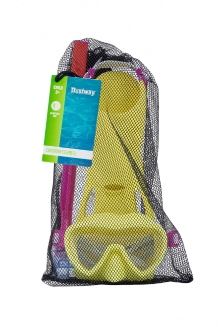 Set da immersione Bestway maschera gialla, pinne, tubo 25039