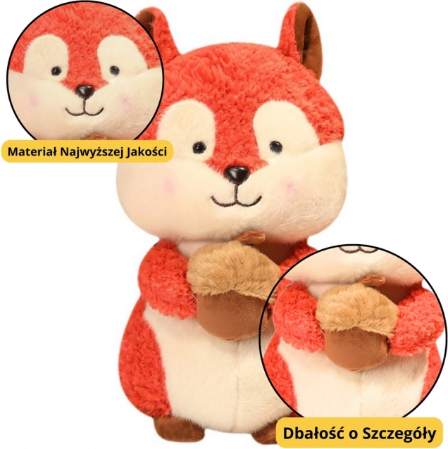 Scoiattolo di peluche con nocciola 25cm