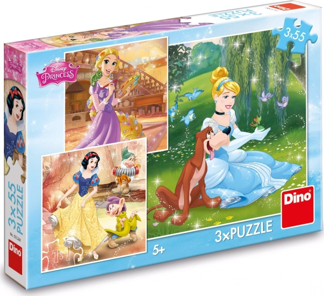 Puzzle Disney Principesse 3x55 Pezzi