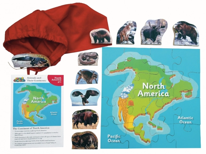 Puzzle educativo Animali del Nord America