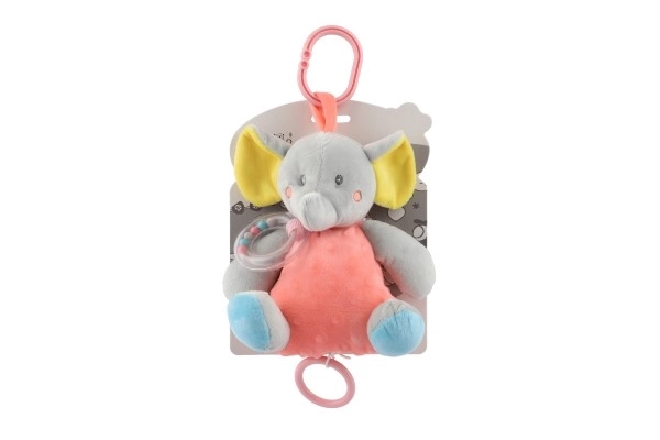 Carillon elefante pesca e grigio 18 cm