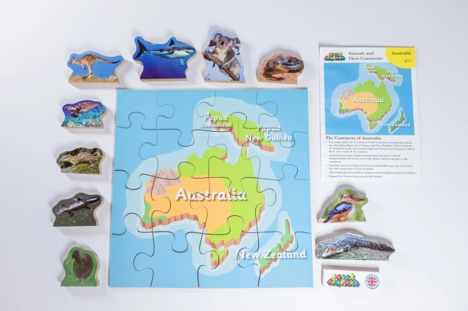 Puzzle in legno Australia e i suoi animali - Just Jigsaws