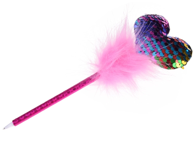 Penna unica con pompon soffice