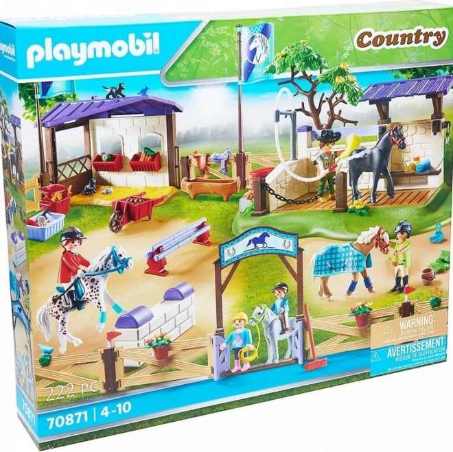 Set di figurine Country – torneo equestre con lavaggio per cavalli