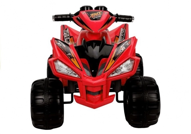 Quad con grandi ruote a batteria rosso