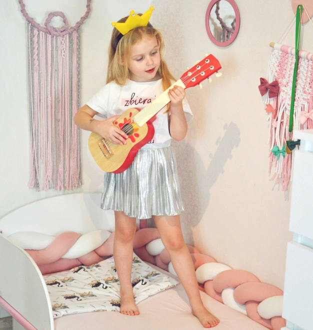 Chitarra in legno con plettro per bambini