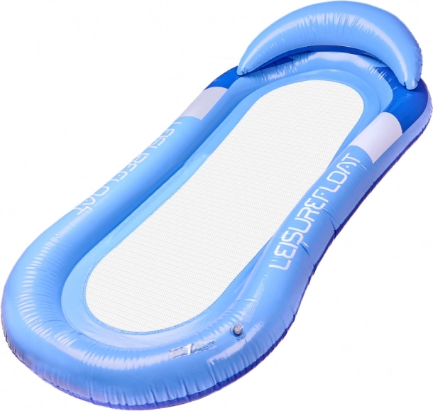 Materassino gonfiabile per piscina con poggiatesta - blu