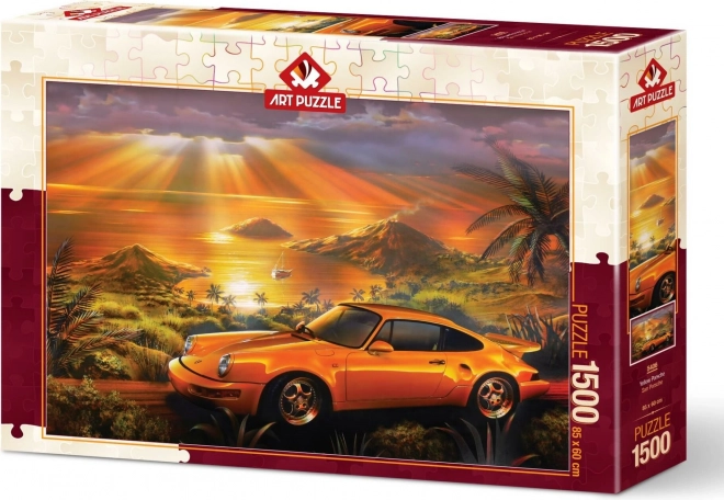 Puzzle Auto Porsche Giallo 1500 Pezzi