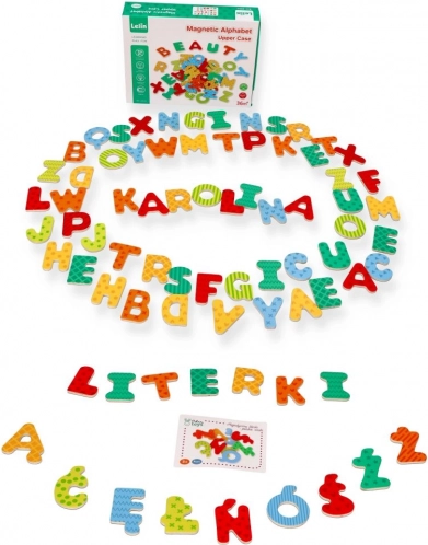 Lettere magnetiche in legno con caratteri polacchi