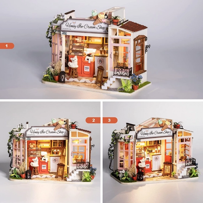 Casa Miniatura Fai da Te Rolife con Gelato al Miele e LED