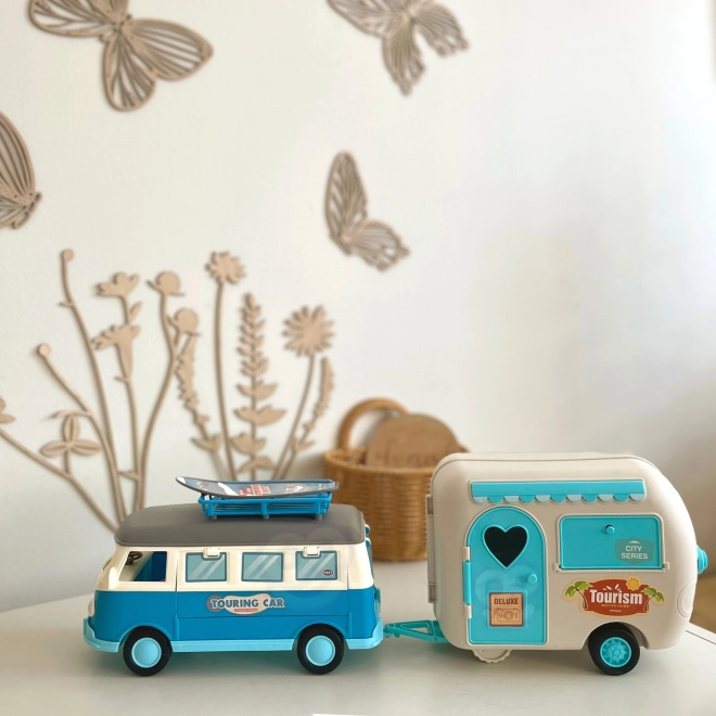 Woopie Karavan XL pro panenky Set da campeggio con rimorchio