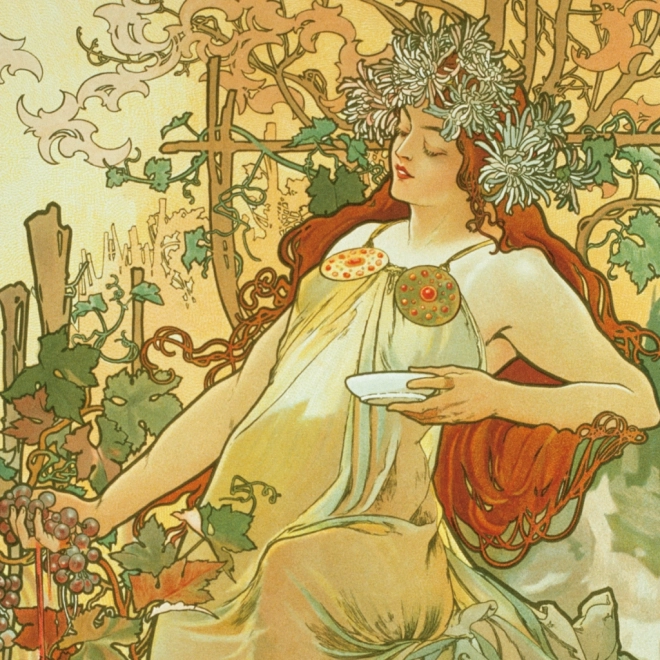 Calendario con note Alfons Mucha 2026