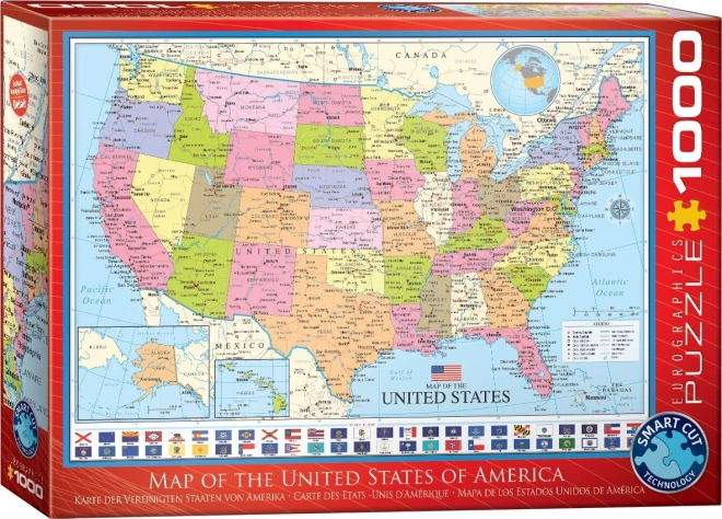 Puzzle mappa politica USA 1000 pezzi