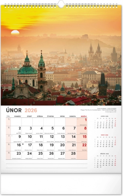 Calendario da parete Praga 2026