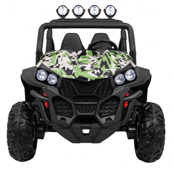 Veicolo Fuoristrada per Bambini Grand Buggy 4x4 con Mimetizzazione, Illuminazione LED e Radio MP3