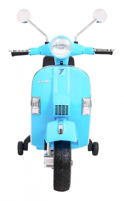 Scoter elettrico per bambini Vespa con ruote ausiliarie e audio