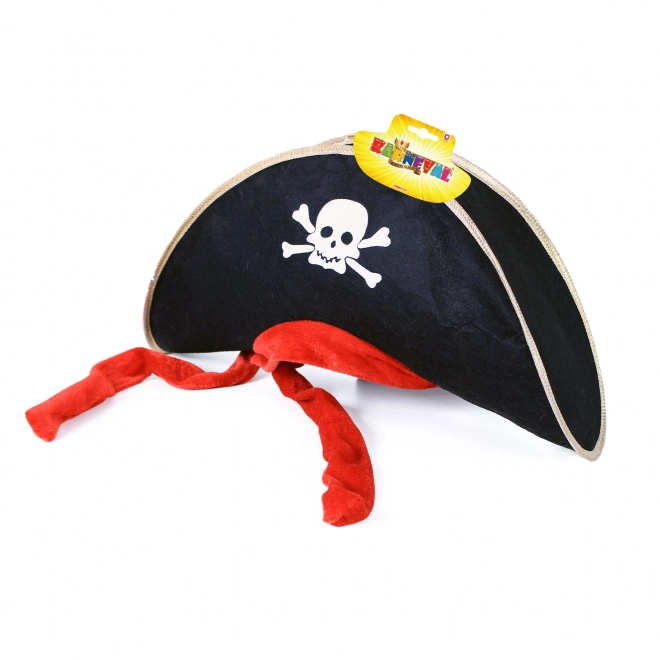 Cappello capitano pirata con nastro per adulti