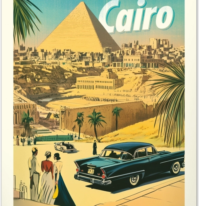 Calendario da parete Vintage poster – città del mondo 2026