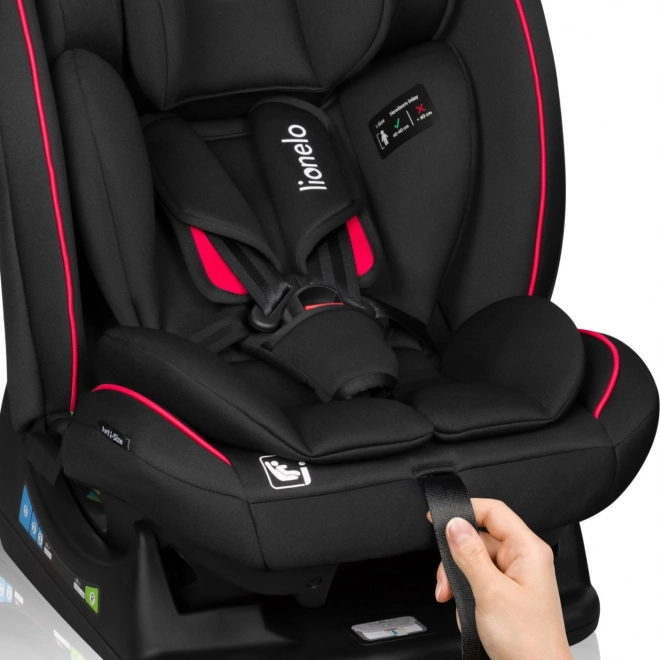 Seggiolino Auto per Bambini Lionelo Aart i-Size Nero Rosso 40-150 cm
