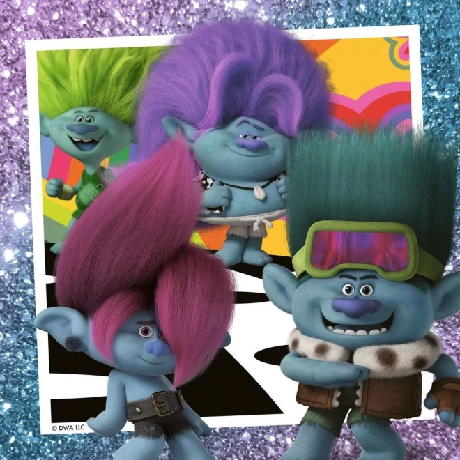 Puzzle di Trolls con 3 immagini, 3x49 pezzi