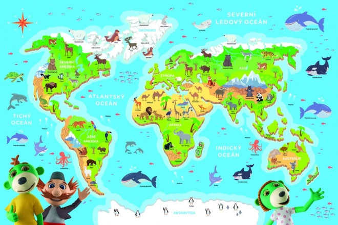 Puzzle Educativo - Treflíci Scoprono gli Animali del Mondo