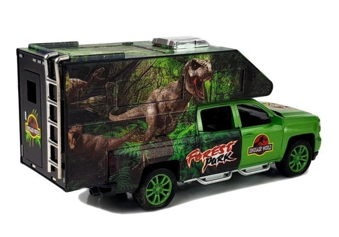 Camper con Dinosauri Verde