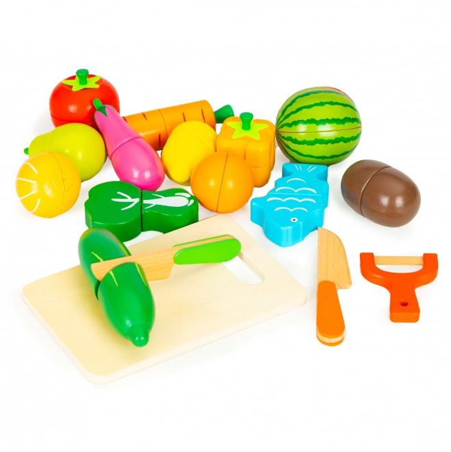 Verdure e frutta in legno per bambini