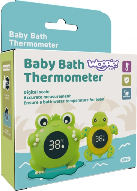 Termometro da bagno per bambini a forma di tartaruga 2 in 1 per la misurazione della temperatura dell'acqua e della stanza