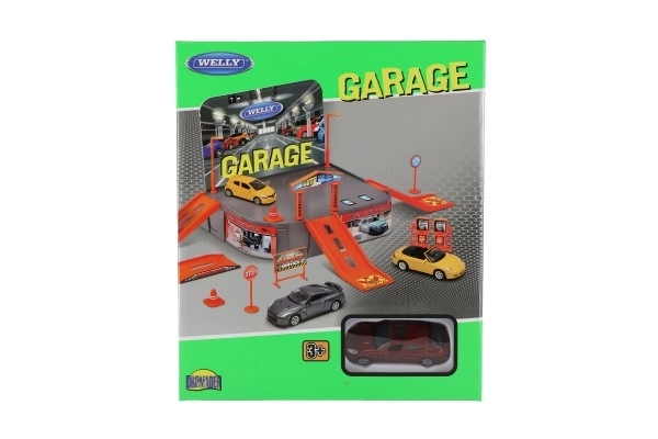 Garage con Auto Welly Porsche