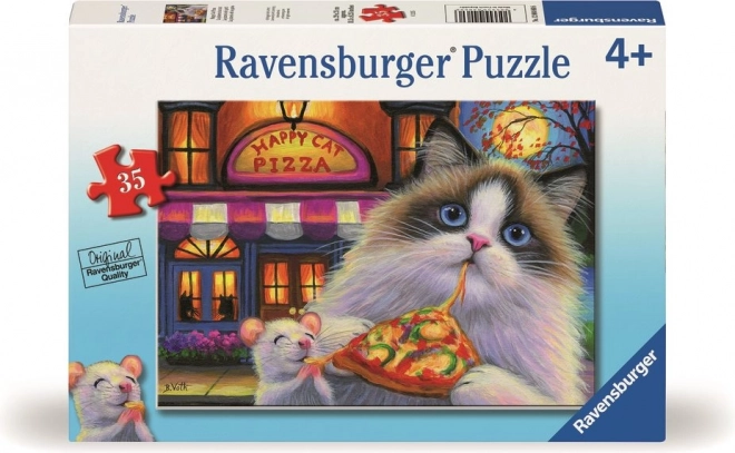 Puzzle Pizza Gatto - Sapore Variegato 35 Pezzi