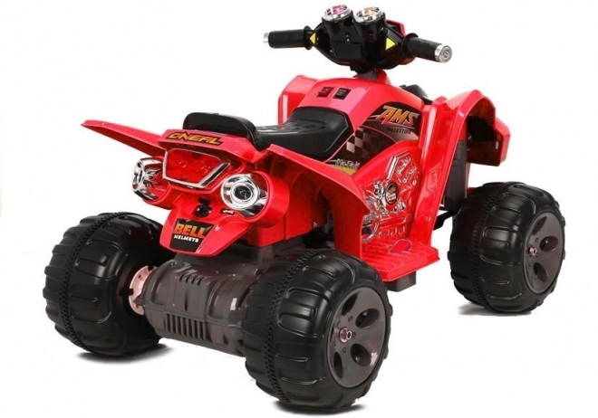 Quad con grandi ruote a batteria rosso