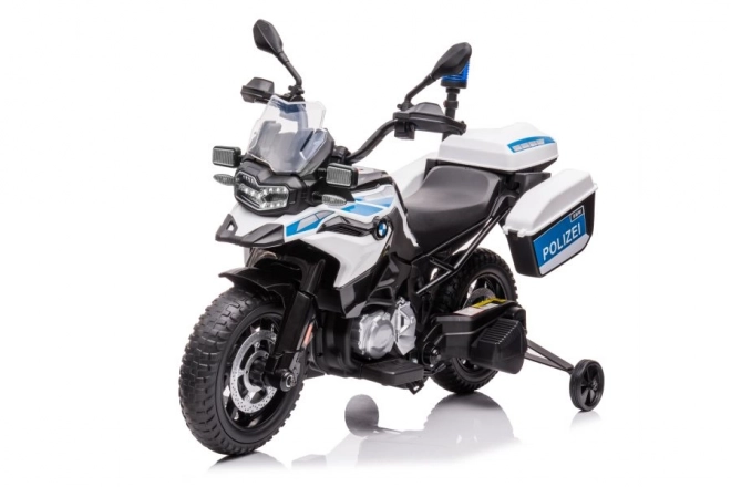 Moto elettrico della polizia bianco