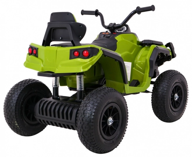 Quadriciclo ATV per bambini a batteria Air Quad Verde + ruote gonfiabili + radio MP3 + avvio lento