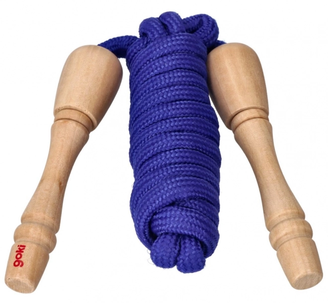 Goki corda per saltare con maniglie in legno 240 cm