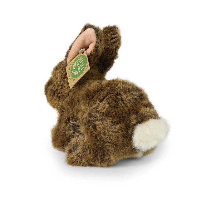 Coniglio di peluche marrone sdraiato 17 cm eco friendly