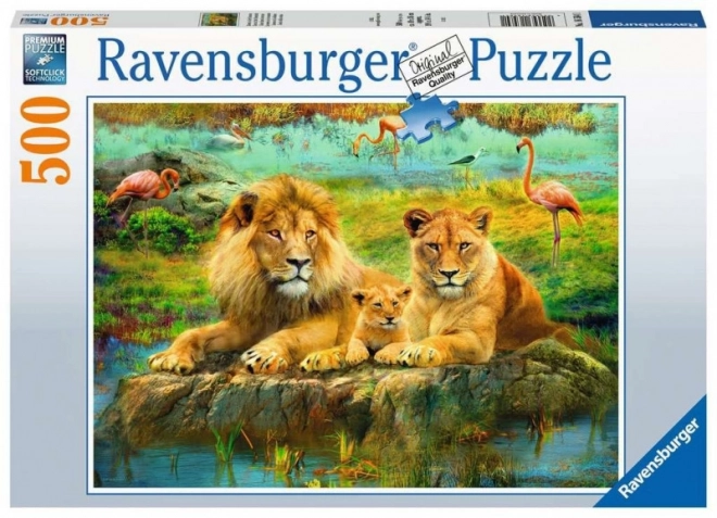 Puzzle Leoni nella Savana Ravensburger 500 pezzi