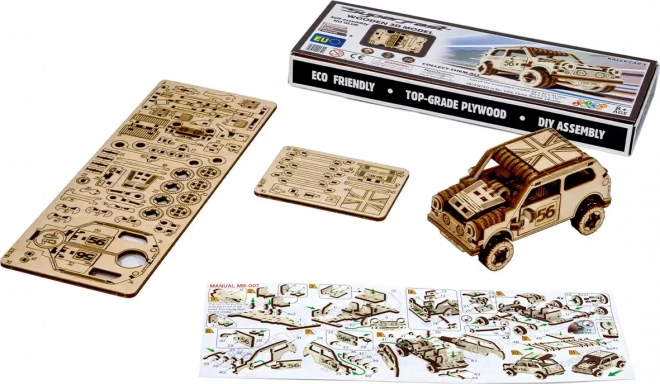 Puzzle 3D in Legno - Modello Auto da Rally