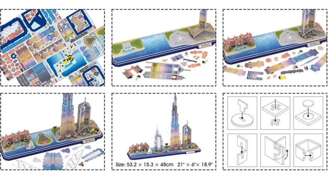 Puzzle 3D Luminoso CityLine Panorama: Dubai