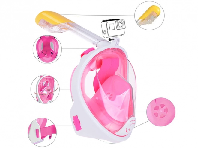Maschera completa con boccaglio per immersioni e snorkeling S/M SP0762 RO