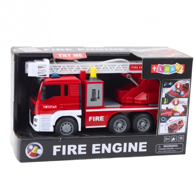 Camion dei pompieri con braccio estraibile, acqua, luci e suoni