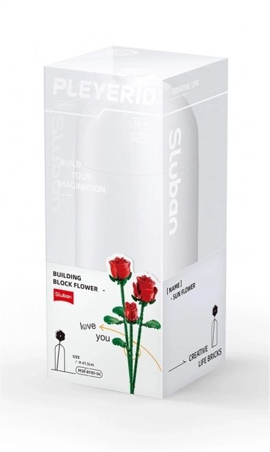 Rosa rossa in vaso Sluban