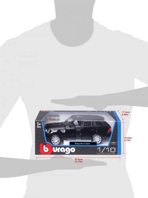 modello auto Bburago Scala 1:18 Range Rover Sport Nero