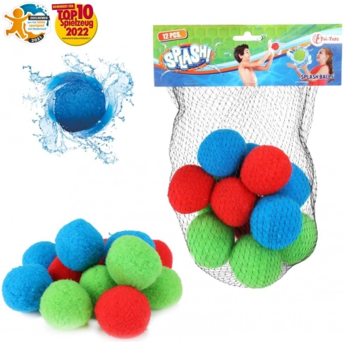 Palle d’acqua in tessuto riutilizzabili 5 cm, 12 pz in rete