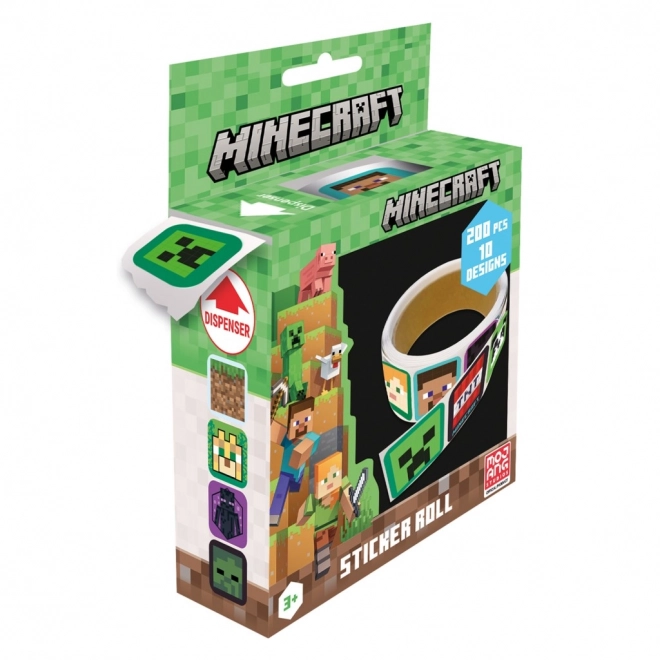 Set di Adesivi Minecraft 200 Pezzi