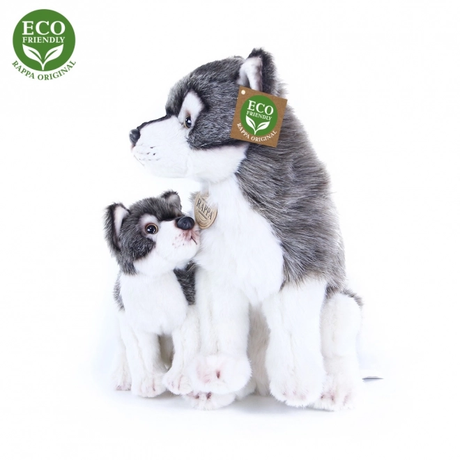 Lupo Di Peluche Con Cucciolo Eco-Friendly