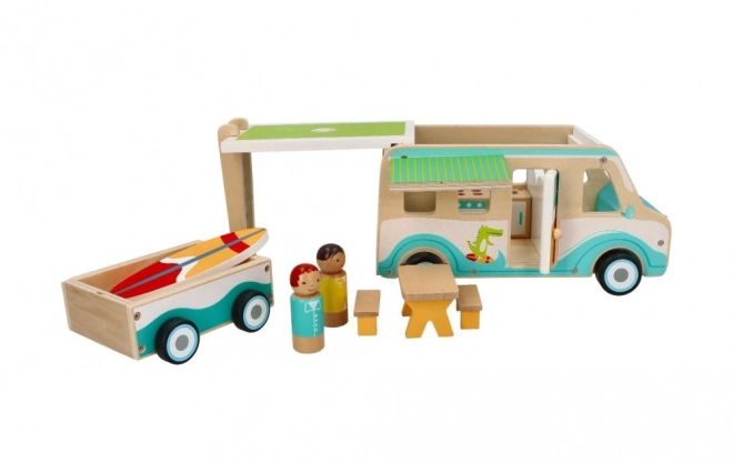 Camper in Legno con Rimorchio e Accessori