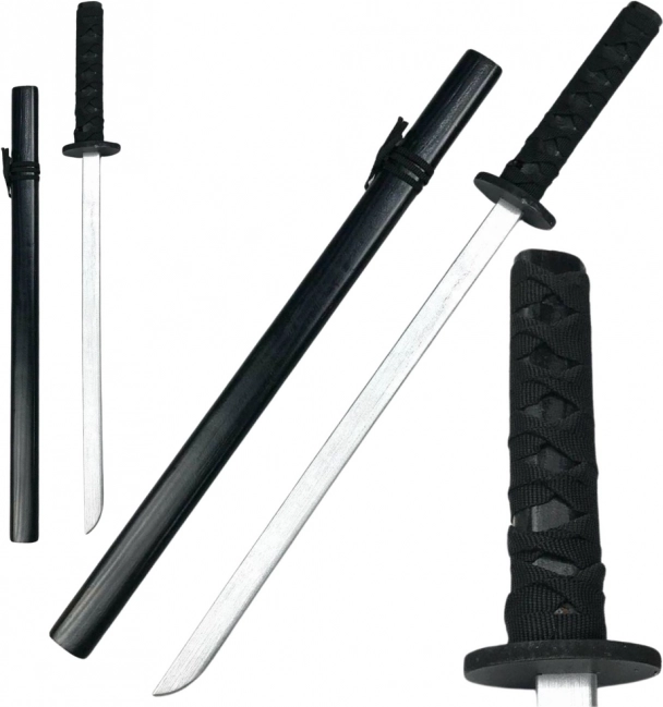 Katana da allenamento in legno nera 70 cm