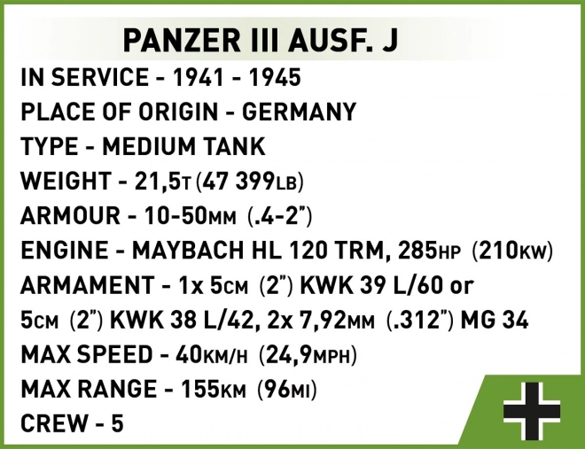 Costruzioni storiche Panzer III Ausf. J II Guerra Mondiale